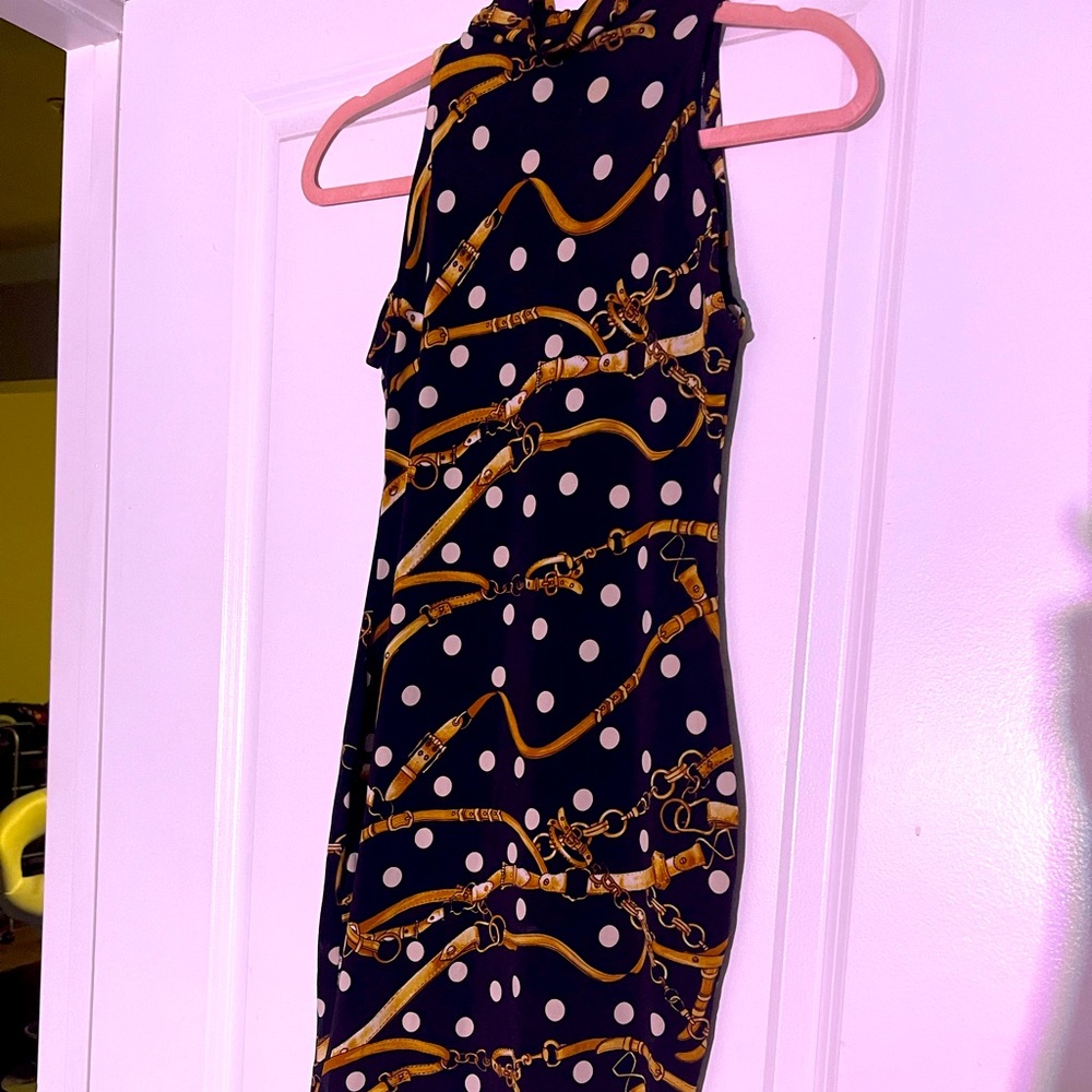 Sleeveless Nautical Dress w Turtleneck